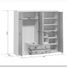 Купить Шкаф Koen SZF4D2S ясень снежный BRW с доставкой по России по цене производителя можно в магазине Другая Мебель в Москве