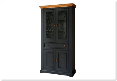 Шкаф для посуды Форест Графит широкий 4 двери 1 ящик