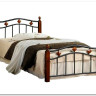 Купить Кровать AT-126 дерево гевея/металл 90*200 (Single bed), красный дуб/черный с доставкой по России по цене производителя можно в магазине Другая Мебель в Москве