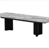 Стол АДАЖИО 240 (320) см MINERAL STONE NATURAL, керамика / Черный каркас
