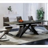 Стол обеденный Signal WESTIN Ceramic 160 раскладной (бирюзовый Ossido Verde/черный мат)
